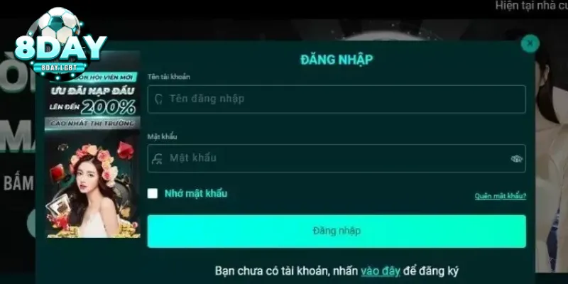 Đảm bảo thực hiện đúng yêu cầu để đăng nhập 8Day hiệu quả